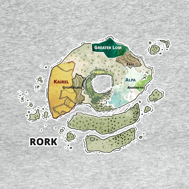 Map of Rork (with major regions) by BIRBLYFE